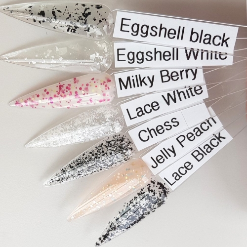 Preview: Farbpalette Effekt Gel Lace Milky Eggshell Eierschale
